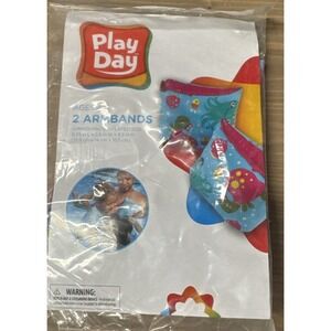 Play Day Pair (2) Armbands for Ages 3-6Y Pool Inflatable Beginner Swimmer NEW